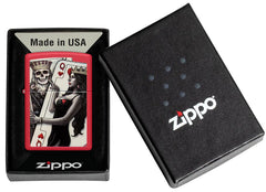 ZIPPO - 2024 SKULL KING QUEEN BEAUTY, RED MATTE - SINGLE