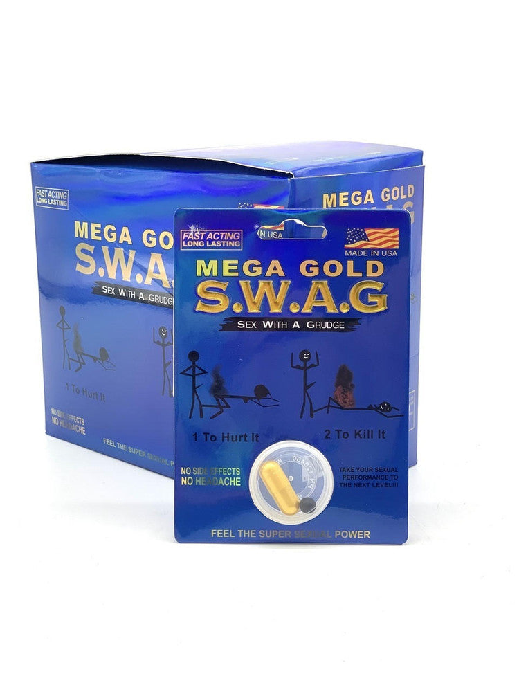 S.W.A.G. MEGA GOLD MALE ENHANCEMENT PILL - DISPLAY - 24CT  S.W.A.G. MEGA GOLD MALE ENHANCEMENT PILL - DISPLAY - 24CT