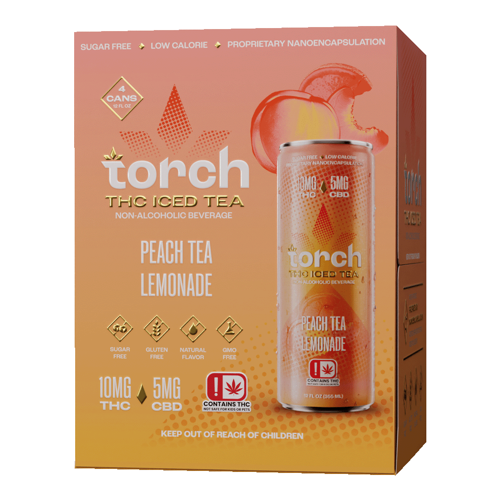 PEACH TEA LEMONADE 10MG THC ICED TEA (4 PACK)