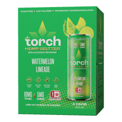 WATERMELON LIMEADE 10MG THC SELTZER (4 PACK)